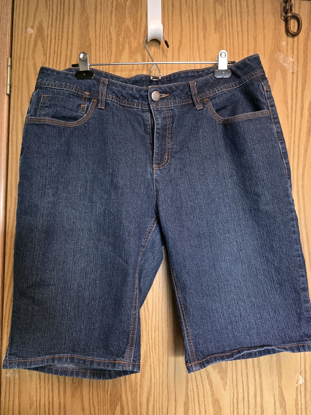 Faded Glory Dark Blue Denim Bermuda Shorts